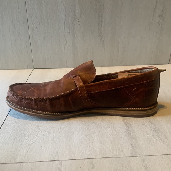 J Shoes "Thames" Men's Brown Leather Comfy Slip On Loafers Size 10.5 - Picture 6 of 12